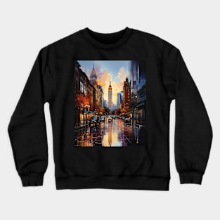 New York Skyline Colored Painting Art US I Love New York NYC Crewneck Sweatshirt